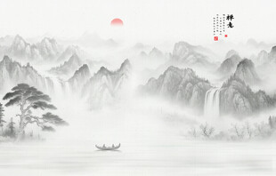 新中式禅意山水画