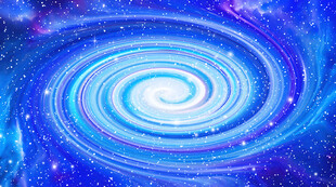 蓝色唯美宇宙旋涡星空