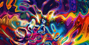 梦幻炫彩抽象艺术图案