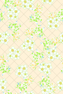 小雏菊清新花卉背景图案
