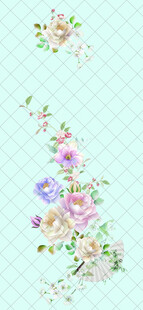 清新花卉图案背景