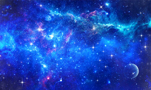 蓝色星空软膜天花