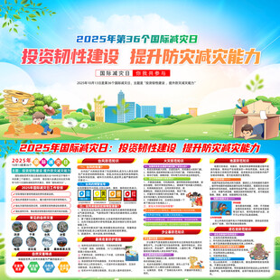 2025年国际减灾日主题展板