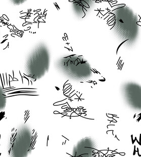 抽象涂鸦风格黑白图案