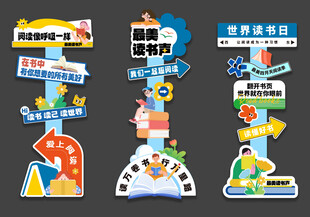 立牌指示牌异形牌 读书日