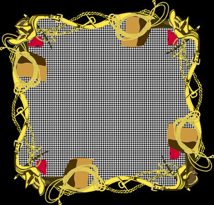 金色华丽边框装饰图案