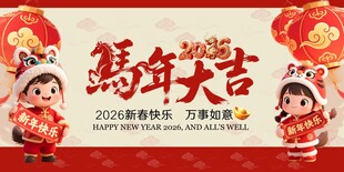 马年大吉新春贺图