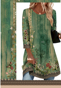 绿色绣花女士上衣展示