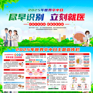 世界卒中日展板