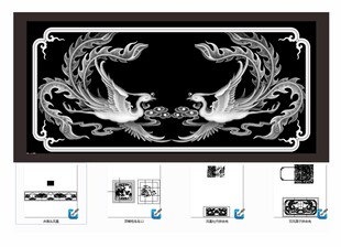 双凤浮雕图
