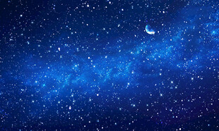 蓝色星空天花软膜