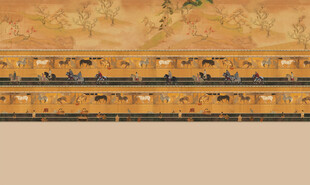 马厩唐风中古背景墙纸复古客厅壁