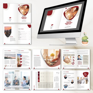 大气企业商务画册indd模板