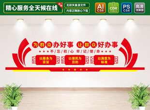 为群众办好事文化墙