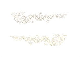 中式古典龙纹装饰图案