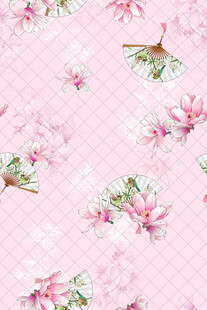 粉色花卉图案背景纹理