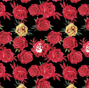 大红 黄花 玫瑰 牡丹