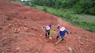 户外红土地徒步者