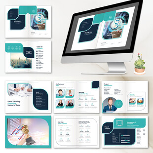 招商画册InDesign模板