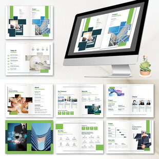 品牌文化宣传画册indd模板