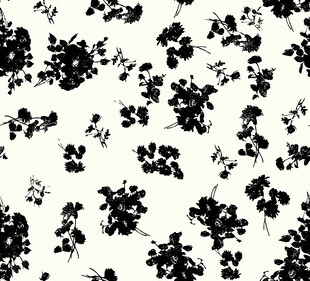 黑白花卉图案背景