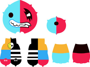 卡通风格角色服装设计稿