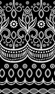 黑白花 定位花  几何 线稿