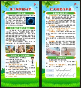 预防狂犬病知识展架