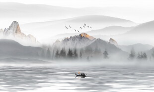 中式水墨山水情