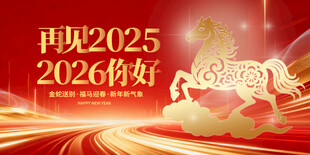 2025再见2026你好海报