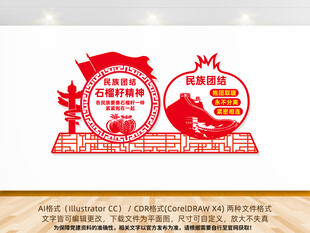 石榴籽精神民族团结宣传造型