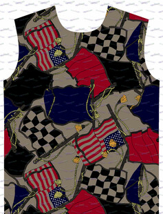 欧美非洲时尚链条美式元素拼接