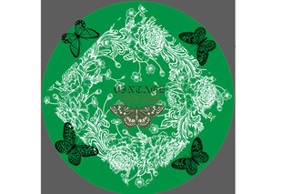 绿色圆形花纹图案设计