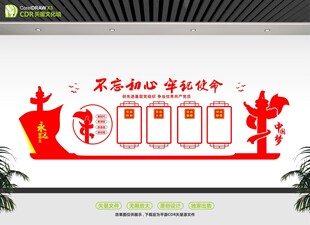 不忘初心主题文化墙