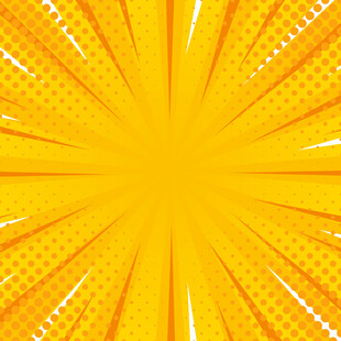 黄色放射状爆炸风格背景
