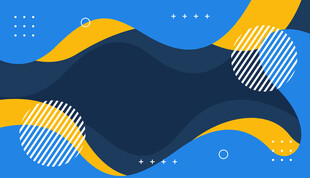 蓝黄渐变流体抽象背景图