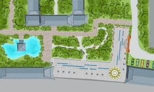 学校主题景观规划设计效果图