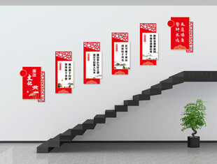 楼梯党建 廉政文化 楼道展板