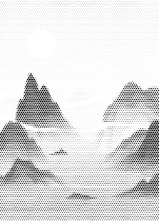 竖版圆点点状山