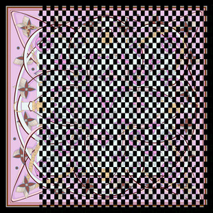 紫色花纹边框透明背景图