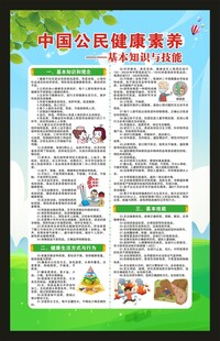 中国公民健康素养66条海报