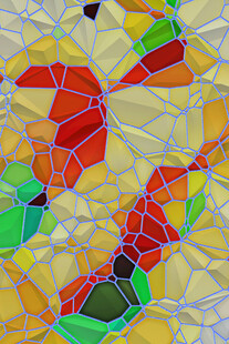 彩色几何拼接抽象艺术图案