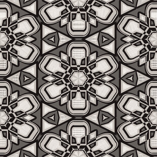 黑白几何花卉图案纹理