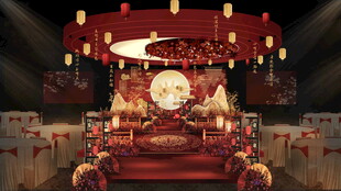 中式古典华丽舞台场景