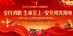 全民消防日宣传展板