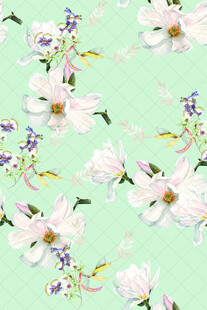 清新花卉图案背景