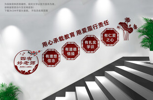 教师楼梯文化墙