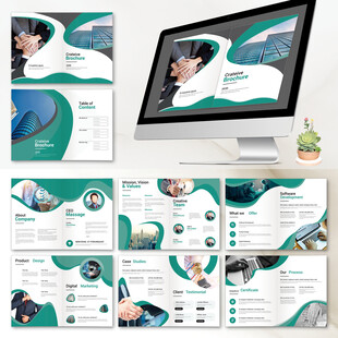 公司企业画册indd设计模板