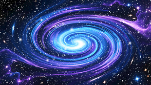 蓝紫色宇宙旋涡星空