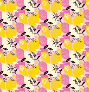 粉色背景水果图案纹理